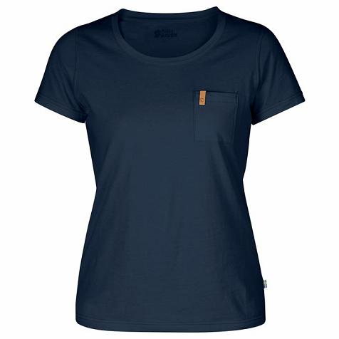 Fjallraven Women Övik T-Shirt Navy PH158840 Philippines